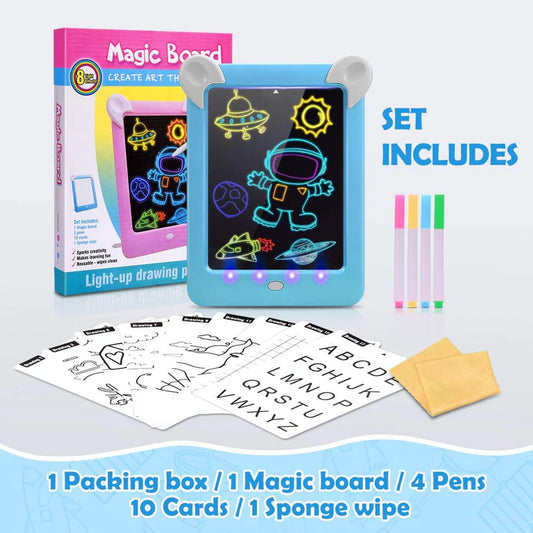Magic Glow Light-Up Drawing Board with 8 Light Effects | Golu Baby