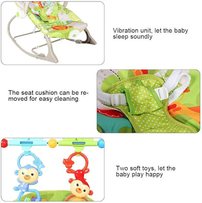 Baby Rocker – Infant to Toddler with Fold-Out Kickstand (0M+, 40 lbs / 18 kg) | Golu Baby