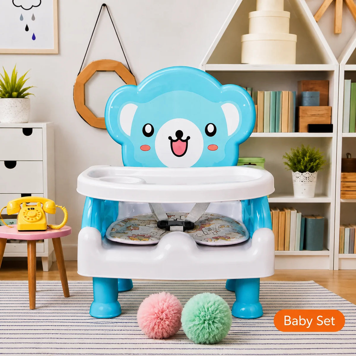 GrowMate Baby Booster Feeding Seat – Height Adjustable & Foldable Chair