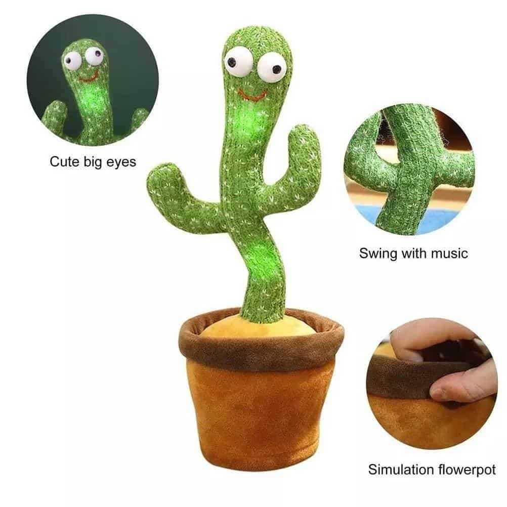Dancing Cactus Toy | Music, Lights & Voice Repeating Fun - Golu Baby