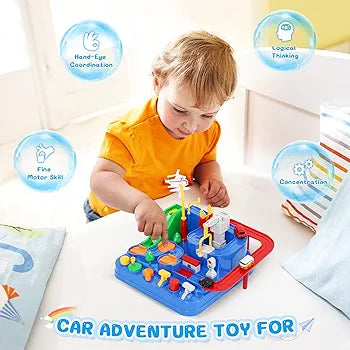 Car Adventure Track Set – Battery-Free Educational Fun - Golu Baby