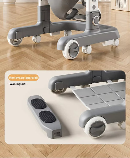 Baby Walker with Music & Lights – 3-Level Height Adjustable 360° Swivel Wheels #566