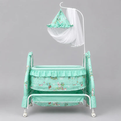 DreamNest Baby Swing with Wheels & Mosquito Net – Portable Baby Cradle (0–3 Years)
