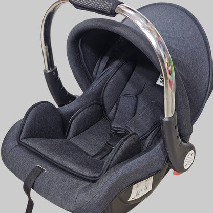 Baby Carry Cot with Soft Mattress – Steel Handle, Canopy & Safety Belt | GOLU BABY