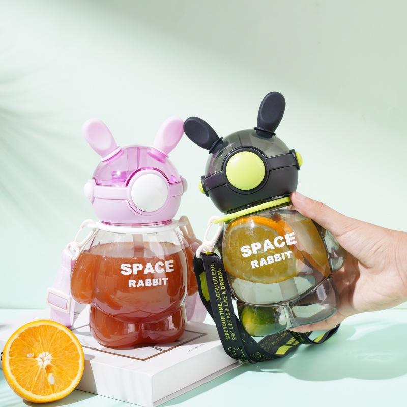 800ml Space Rabbit Bunny Water Bottle | Cute & Leak-Proof Hydration Bottle – Golu Baby