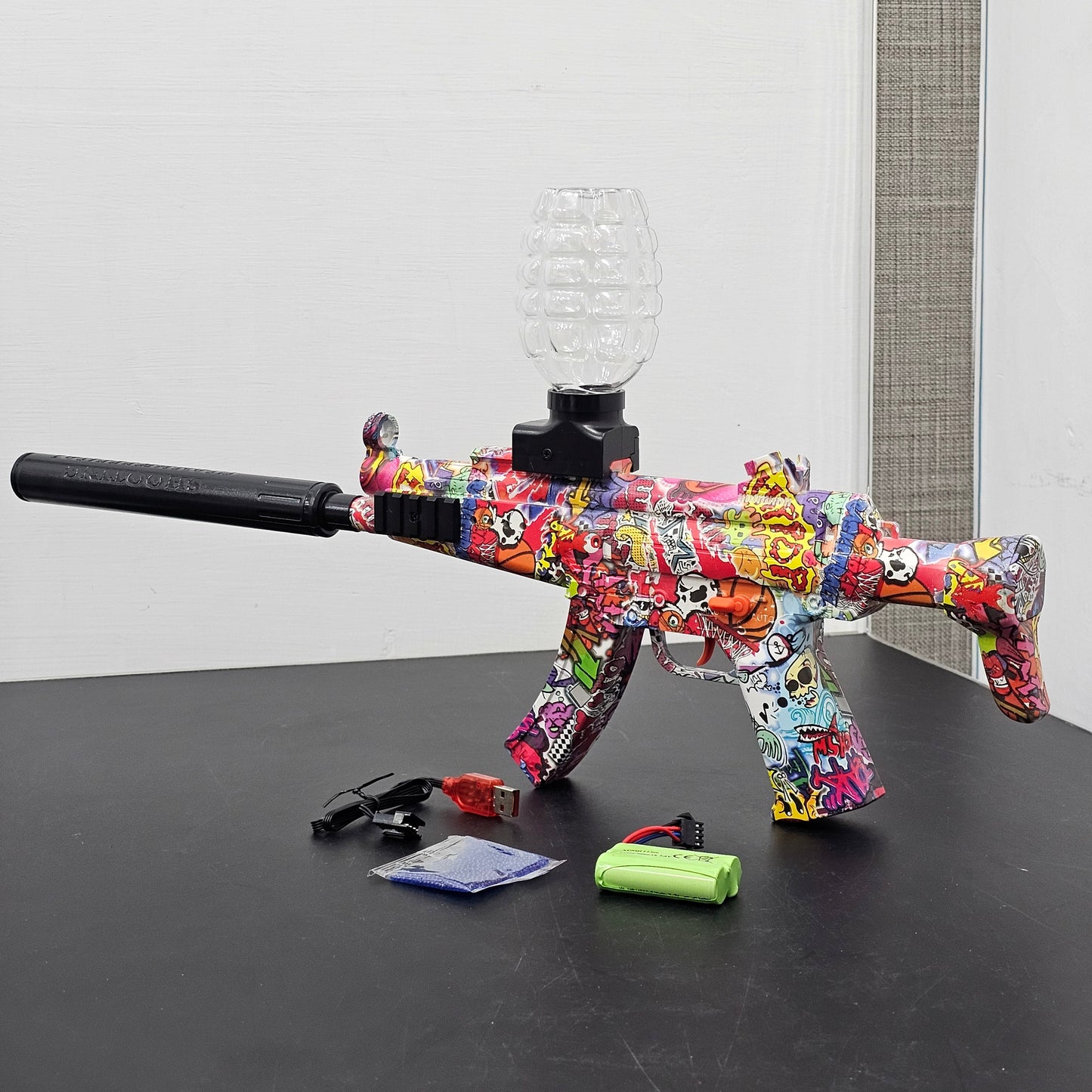 Superior Performance High-Speed Electric Crystal Pellet Gun MP5 Submachine Gun – Golu Baby