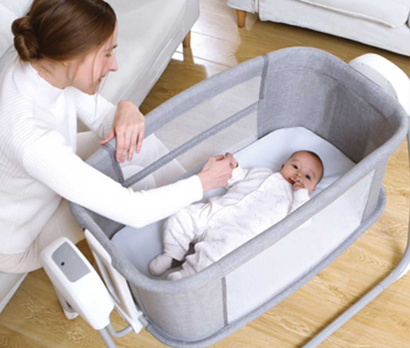 Deluxe 4-in-1 Bassinet – Smart, Safe & Multi-Functional Baby Cradle | Golu baby