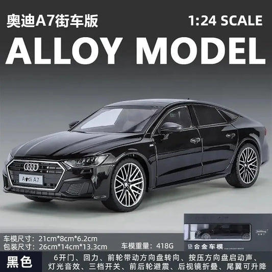 Audi A7 1:24 Scale Alloy Die-Cast Model Car – Pull-Back, Light & Sound Function | Golu Baby