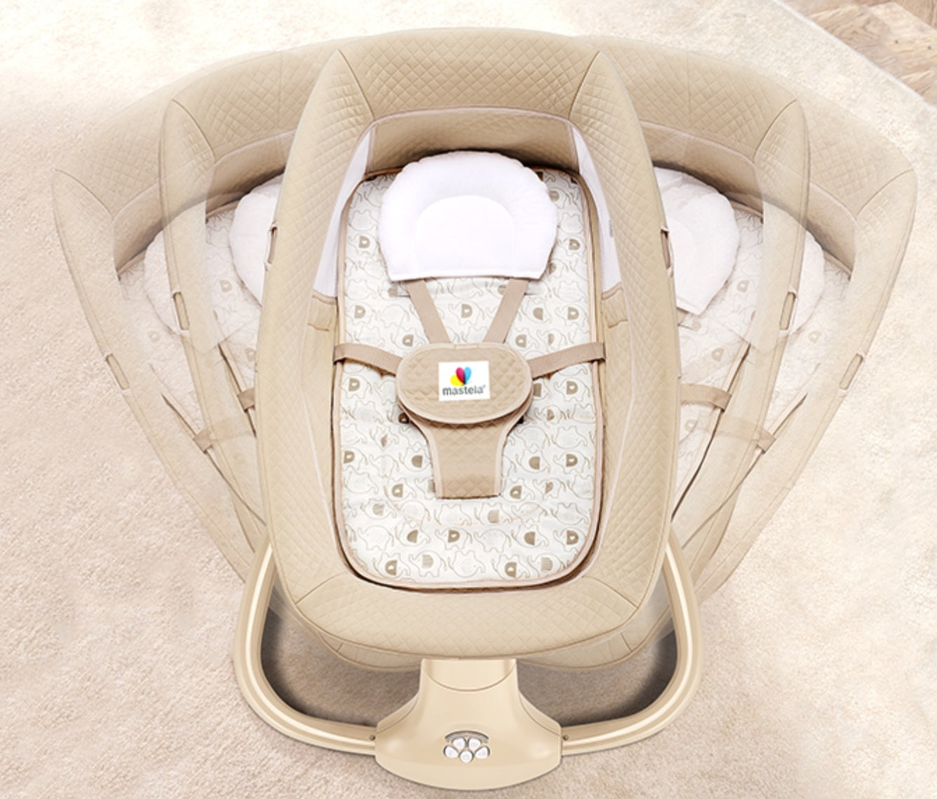 3-in-1 Deluxe Multi-Functional Bassinet – Smart Swing, Cozy Seat & Soothing Cradle | Golu baby