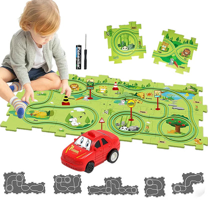 Rail Puzzle Car Track Game | Fun Activity Toy for Kids - Golu Baby