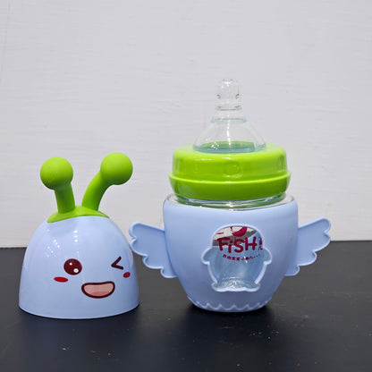 Baby Glass Feeder Blue 60ml – Safe, Compact & Easy to Use | Golu Baby