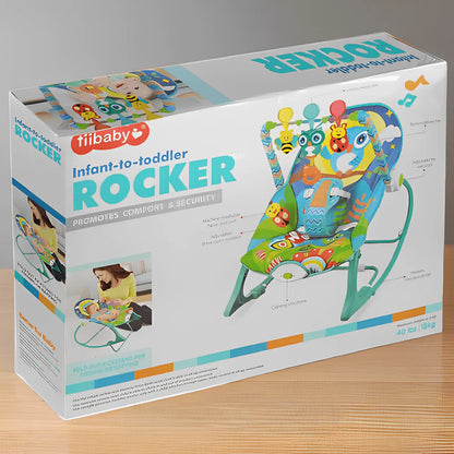 Baby Rocker – Infant to Toddler with Fold-Out Kickstand (0M+, 40 lbs / 18 kg) | Golu Baby
