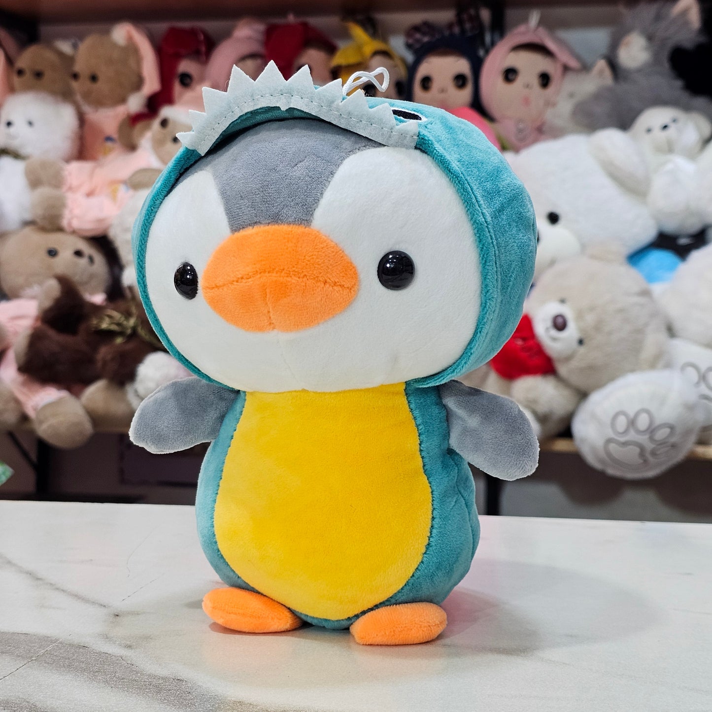 Penguin Plush Dressed as Unicorn – Sea Green Soft Toy 25cm | Golu Baby