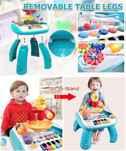 Musical Activity Table – Piano, Lights & Rolling Ball Fun - Golu Baby