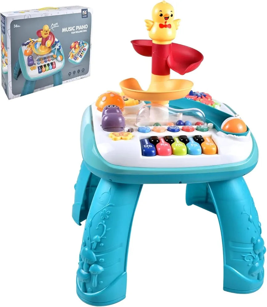 Musical Activity Table – Piano, Lights & Rolling Ball Fun - Golu Baby