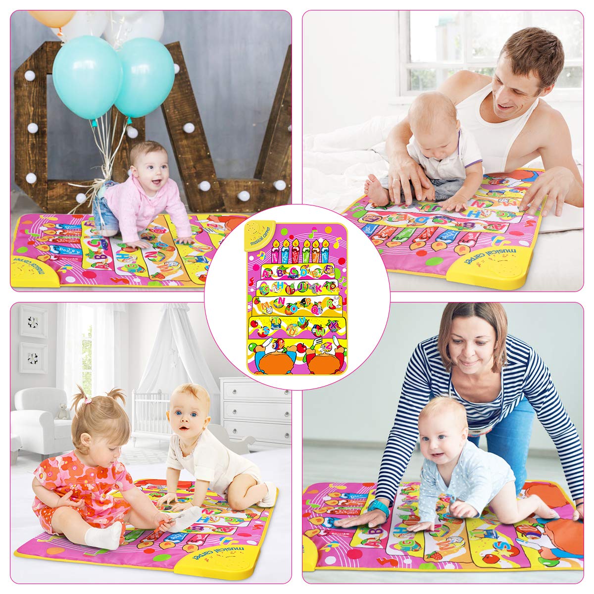 English Learning Mat | Musical & Educational Activity Mat for Kids - Golu Baby