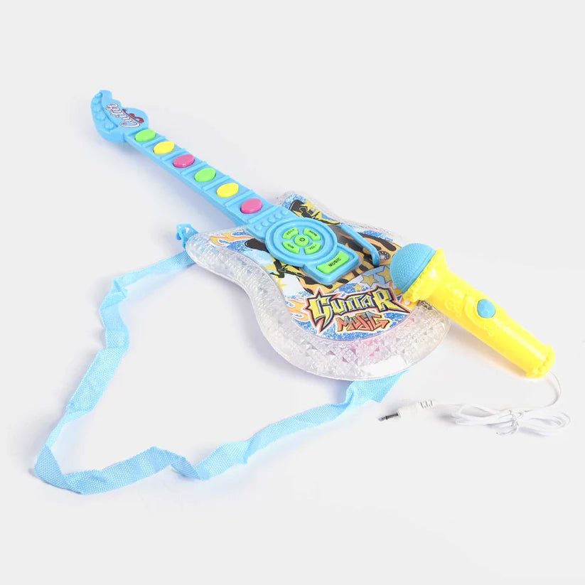 RockStar Kids Music Guitar Set – Toy Guitar with Microphone, Lights & Music