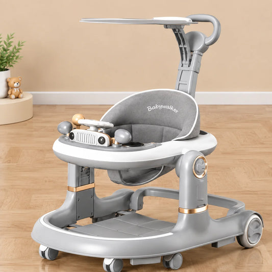 Premium Baby Walker with Music, Sun Canopy & Adjustable Height #W-569