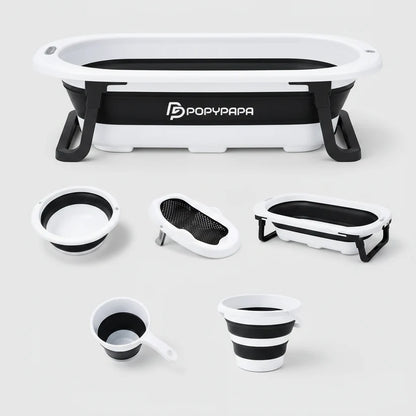SmartCare 5-in-1 Foldable Baby Bath Set – Smart Temperature Bathtub with Accessories