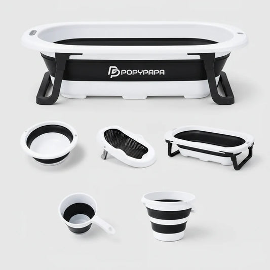 SmartCare 5-in-1 Foldable Baby Bath Set – Smart Temperature Bathtub with Accessories