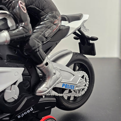 Police Moto Top Model 1:20 – Remote Control Motorcycle with 360° Spin, Lights & Sound | Golu Baby