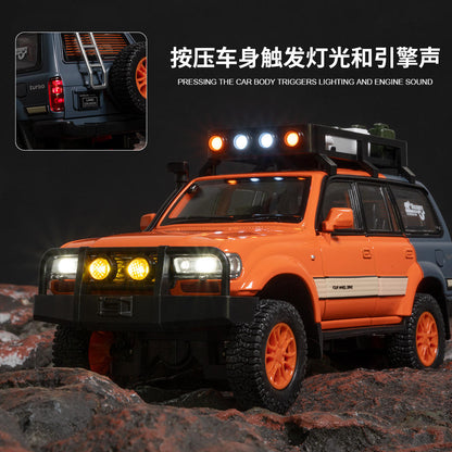 Toyota Land Cruiser 80 Die-Cast Model Car – 1:24 Scale with Sound, Light & Pull-Back Action | Golu Baby