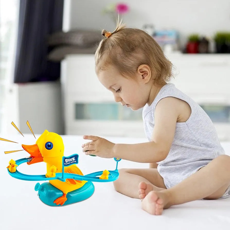 Duck Electric Track Slide Toy – Educational Fun Track Game for Kids |Golu Baby