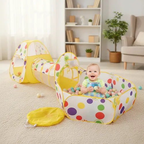 Kids Play Tent with Tunnel and Ball Pit | Golu Baby
