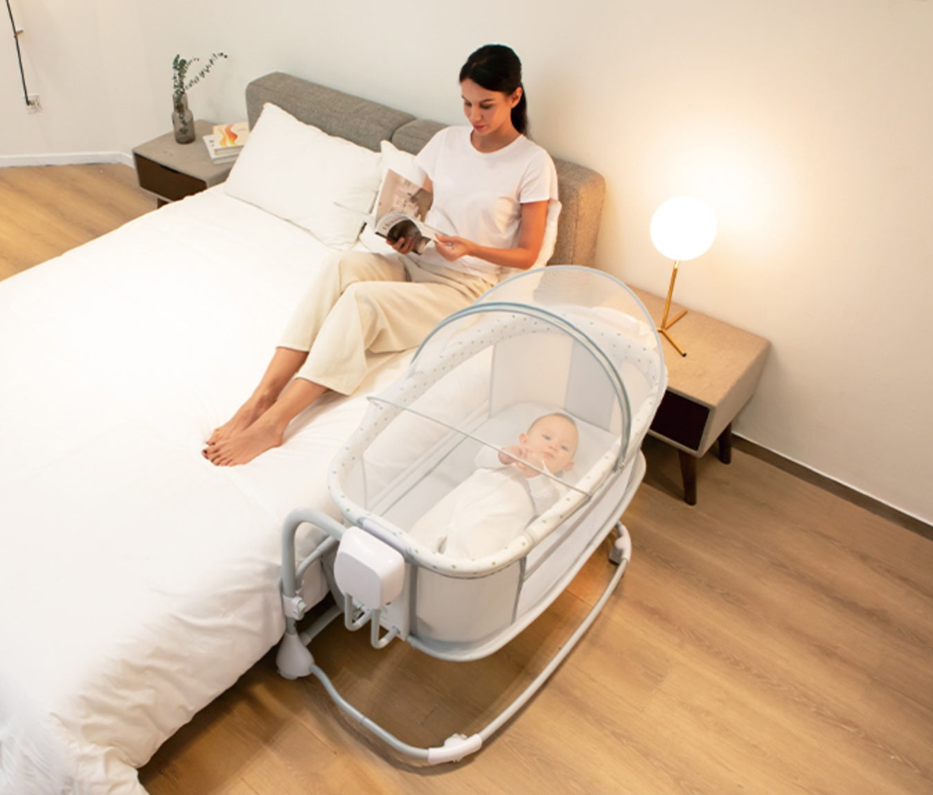 Deluxe 3-in-1 Bassinet – Smart, Safe & Comfortable Baby Cradle | Golu baby