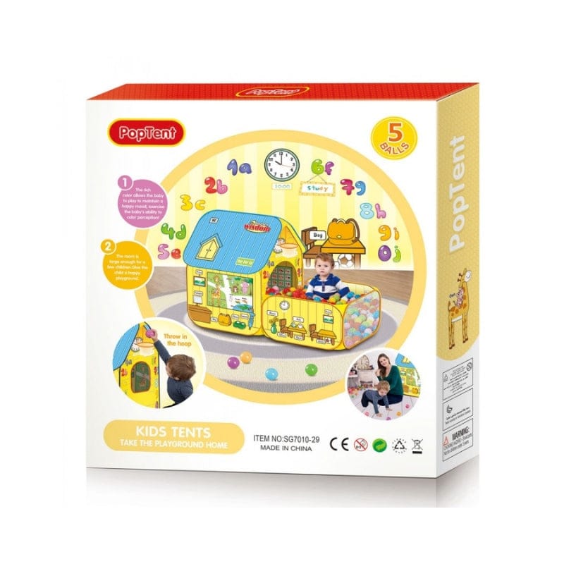 Kids Pop-Up Tent House – Size: 106cm x 96cm x 165cm - Golu Baby