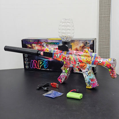 Superior Performance High-Speed Electric Crystal Pellet Gun MP5 Submachine Gun – Golu Baby