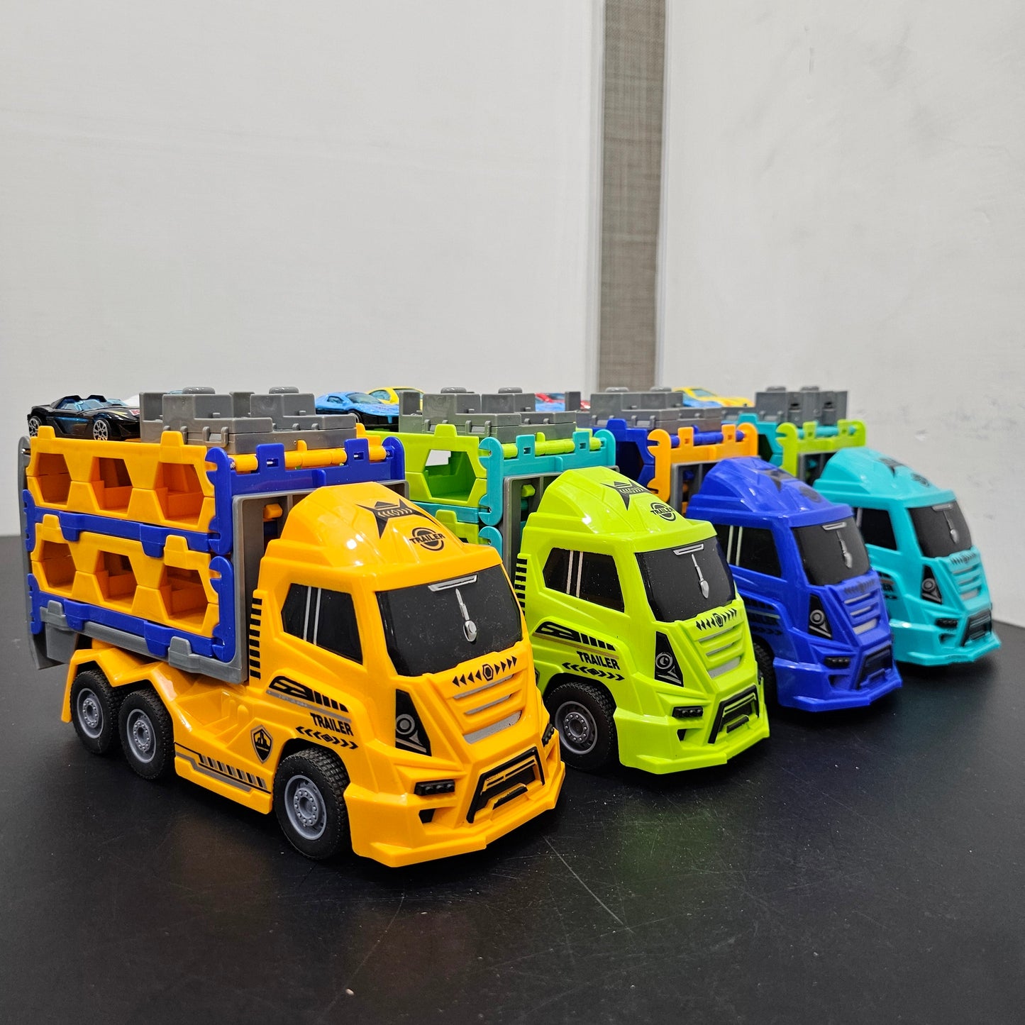 Track Truck with 2 Cars – Racing Transporter Playset | Golu Baby