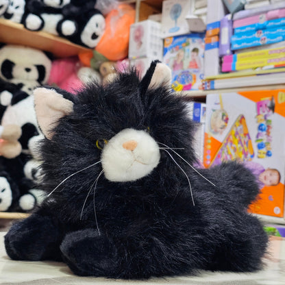 Black Persian Cat Plush – 35cm Soft Toy with Sound | Golu Baby
