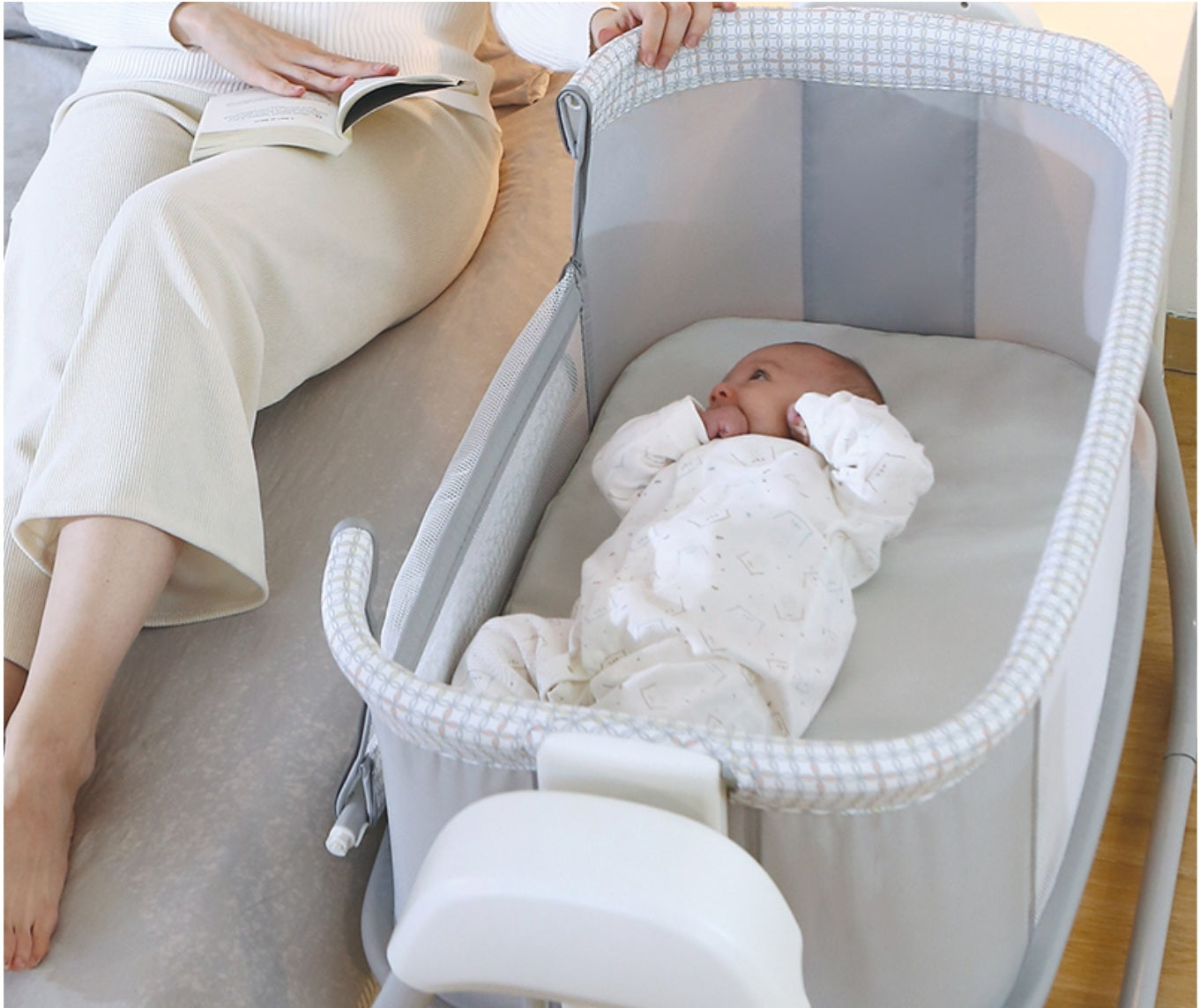 Deluxe 4-in-1 Bassinet – Smart, Safe & Multi-Functional Baby Cradle | Golu baby