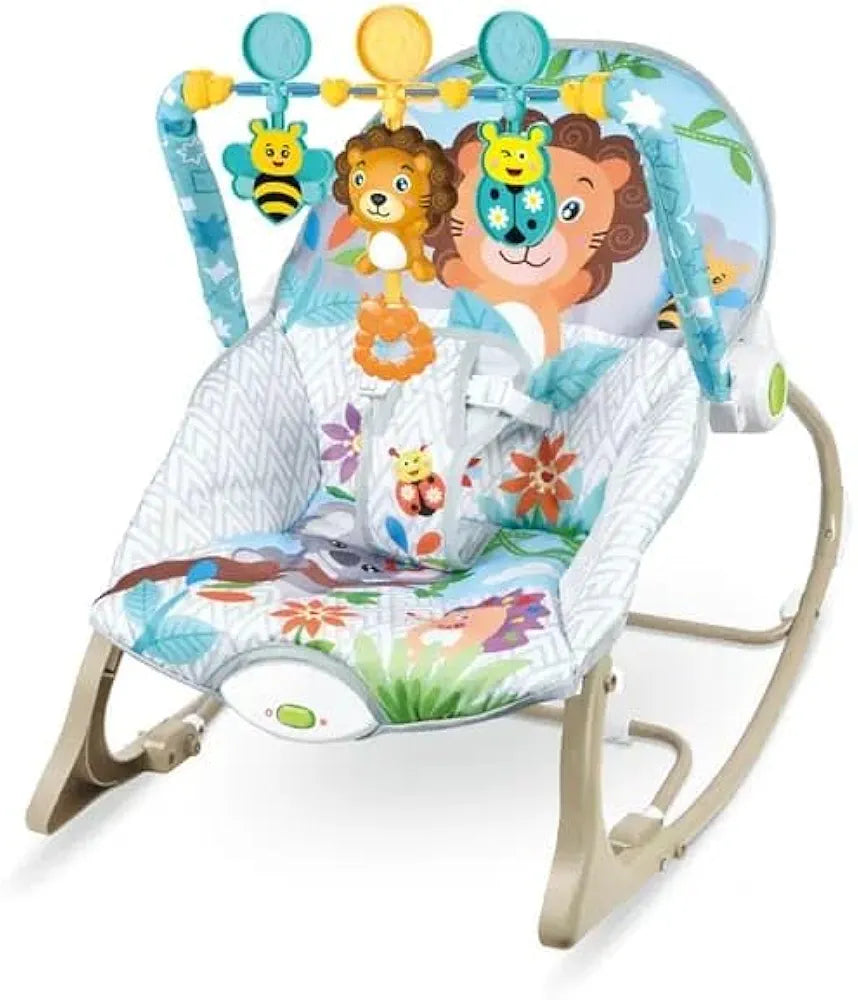 Baby Rocker – Infant to Toddler with Fold-Out Kickstand (0M+, 40 lbs / 18 kg) |Golu Baby