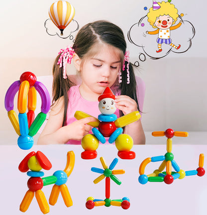 Magnetic Rods Building Set | Creative Construction Toy for Kids - Golu Baby