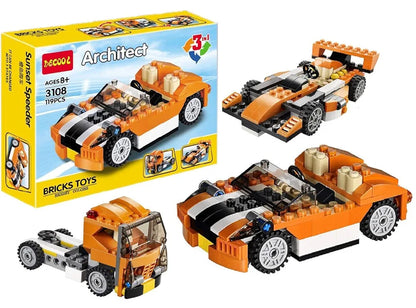 Architect Bricks Toy Set – 3-in-1 Building Models (119+ Pcs) | Golu Baby