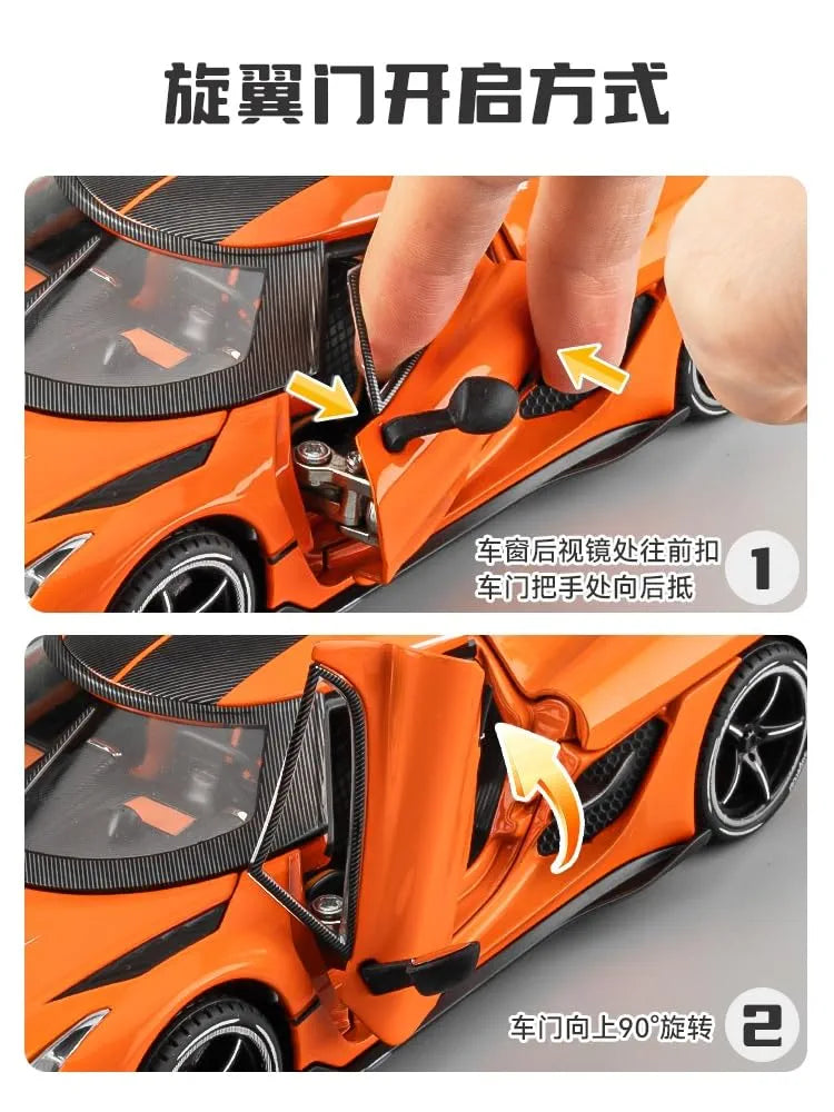 Koenigsegg Jesko 1:24 Scale Die-Cast Model Car – Pull-Back, Sound, Light & Atomization Function | Golu Baby
