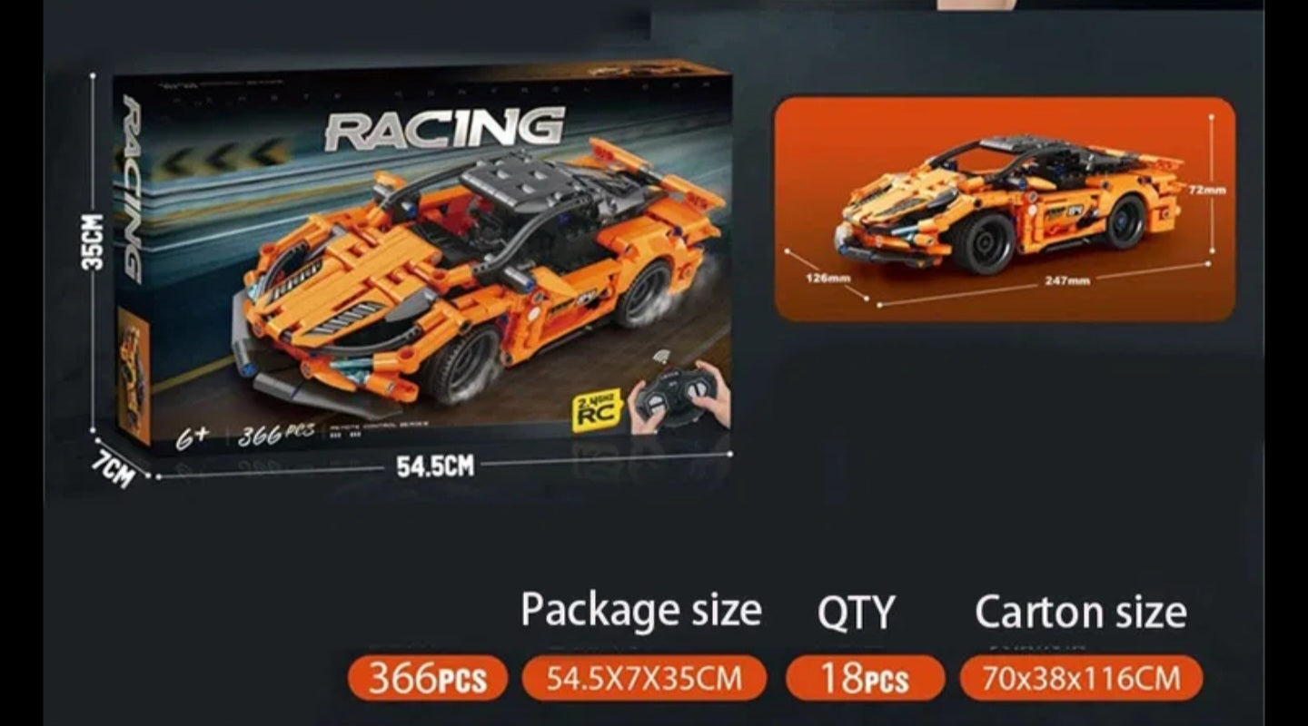 Remote Control Sports Car Building Block Set – 2.4 GHz, 366 Pieces | Golu Baby