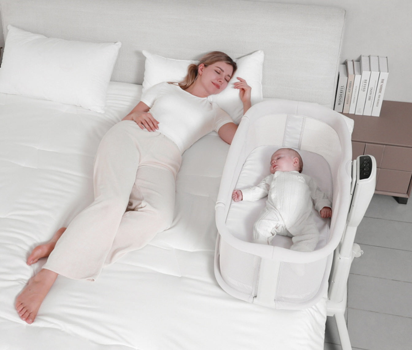 Dream Starlight Bedside Bassinet – 5-in-1 Smart Baby Bed for Sleep, Play & Comfort | Golu baby