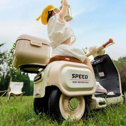 Electric Ride-On Scooty Bike for Kids – Bluetooth, Lights & Music | Golu Baby