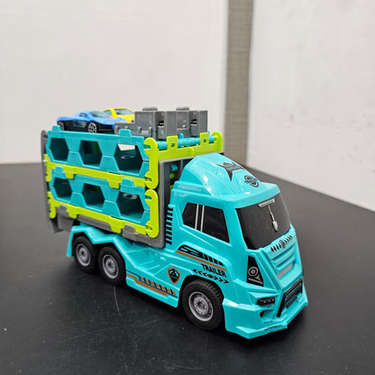 Track Truck with 2 Cars – Racing Transporter Playset | Golu Baby